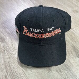 VTG Sports Specialties Tampa Bay Buccaneers‎ Script Snapback Hat NFL Black Wool